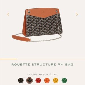Goyard Roulette Crossbody Bag - Black and Tan